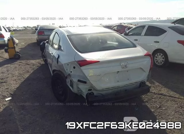 19XFC2F63KE024988 фото 7