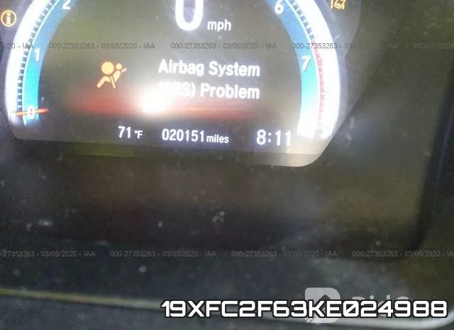 19XFC2F63KE024988 фото 8
