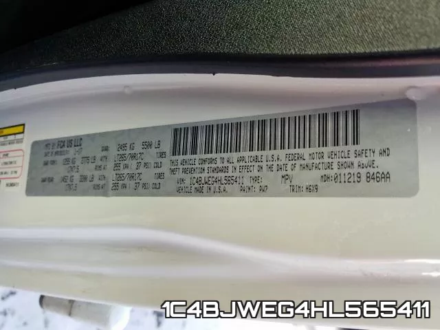 1C4BJWEG4HL565411 фото 2