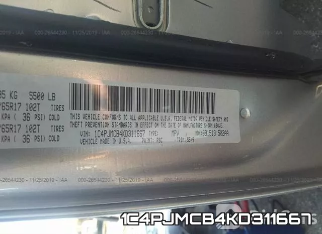 1C4PJMCB4KD311667 фото 10