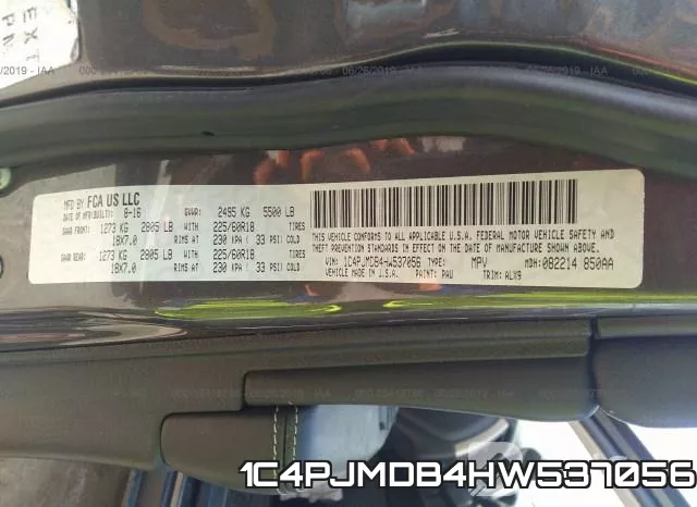 1C4PJMDB4HW537056 фото 10