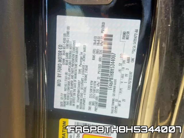1FA6P8TH8H5344007 фото 2