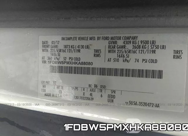 1FDBW5PMXHKA88080 фото 10