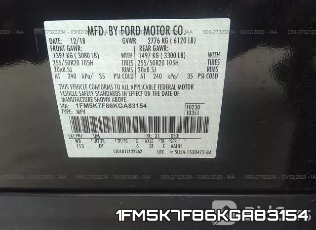 1FM5K7F86KGA83154 фото 10