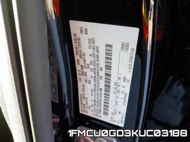1FMCU0GD3KUC03188 фото 2