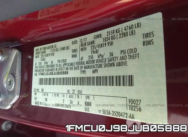 1FMCU0J98JUB05888 фото 10