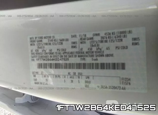 1FT7W2B64KED47525 фото 10