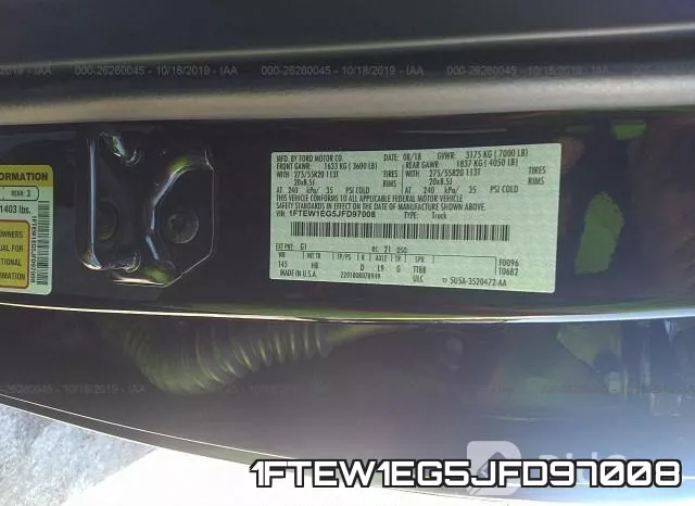 1FTEW1EG5JFD97008 фото 8