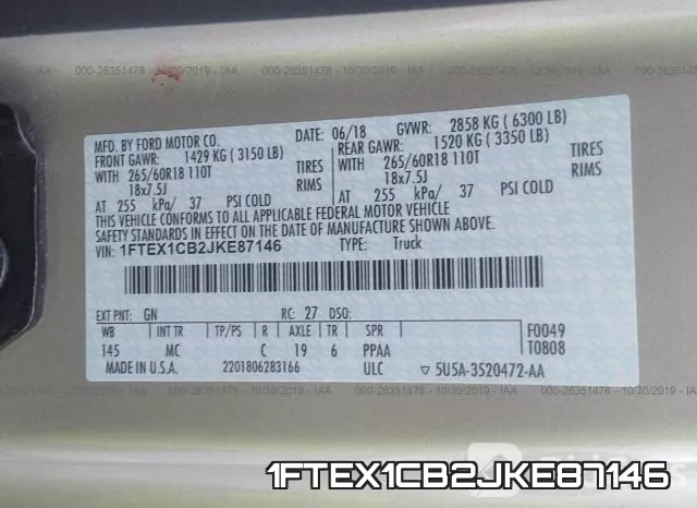 1FTEX1CB2JKE87146 фото 10
