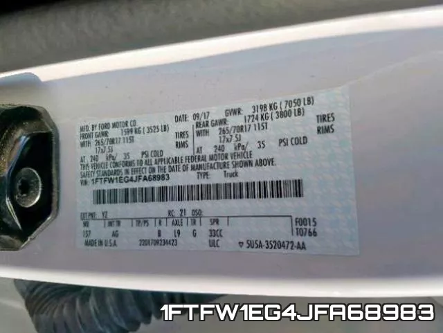 1FTFW1EG4JFA68983 фото 2