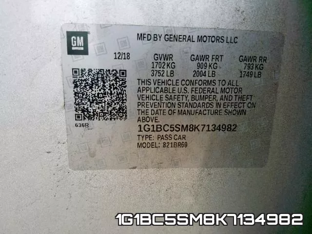 1G1BC5SM8K7134982 фото 2