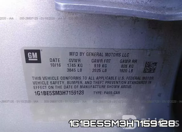 1G1BE5SM3H7159128 фото 10