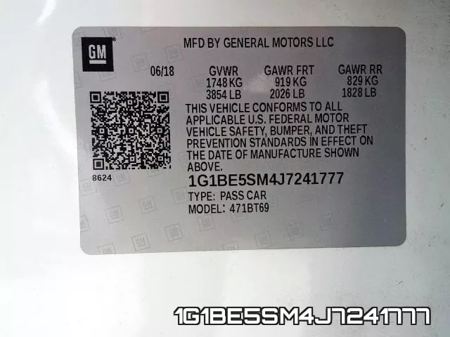 1G1BE5SM4J7241777 фото 2