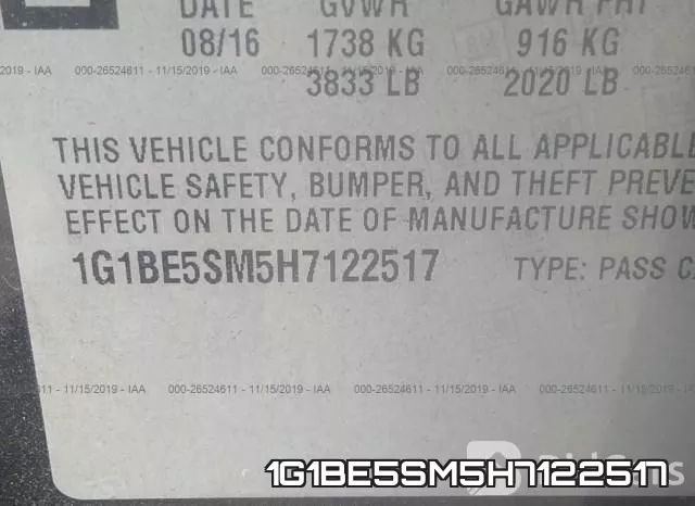 1G1BE5SM5H7122517 фото 10