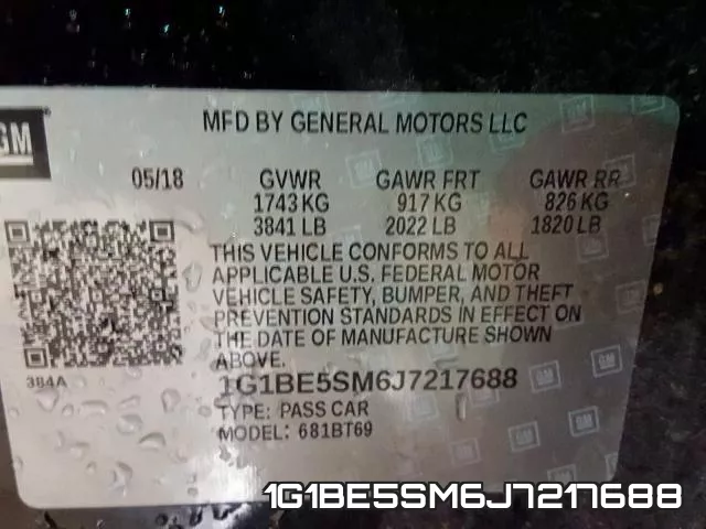 1G1BE5SM6J7217688 фото 2