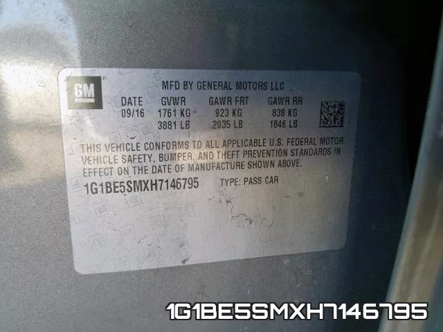 1G1BE5SMXH7146795 фото 2