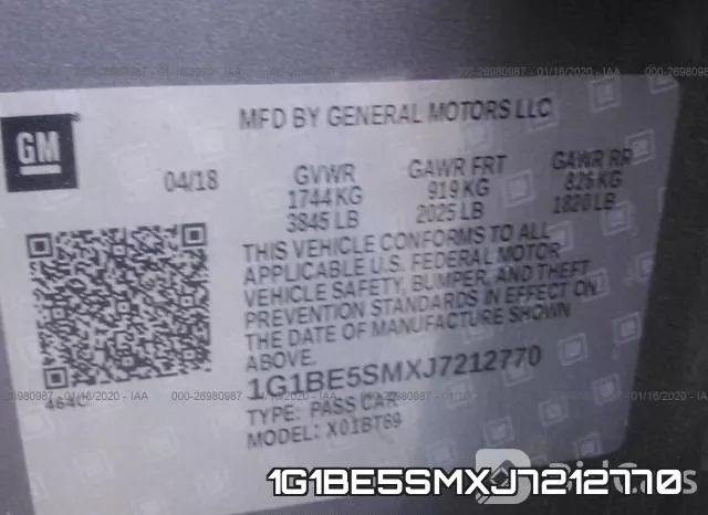 1G1BE5SMXJ7212770 фото 10