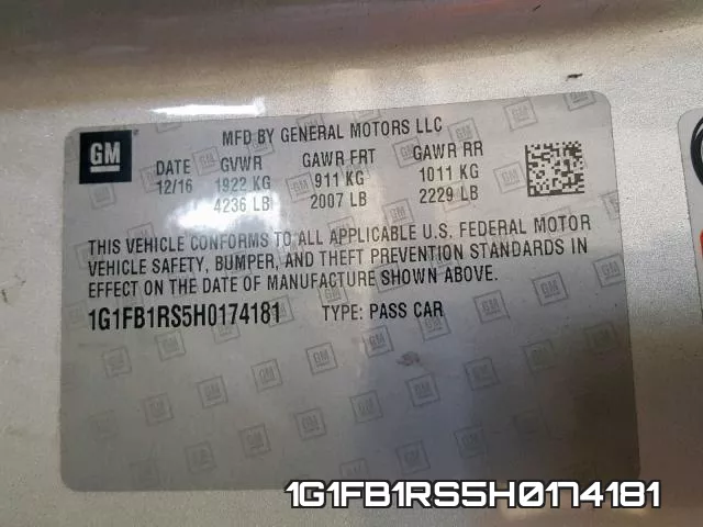1G1FB1RS5H0174181 фото 2
