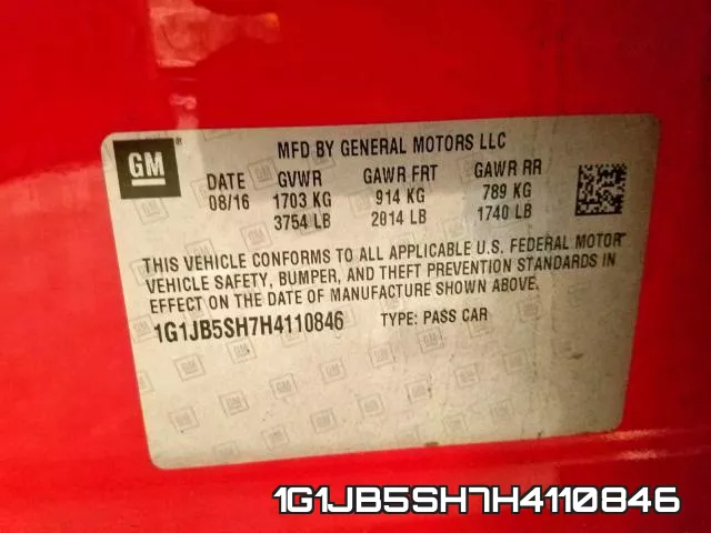 1G1JB5SH7H4110846 фото 2