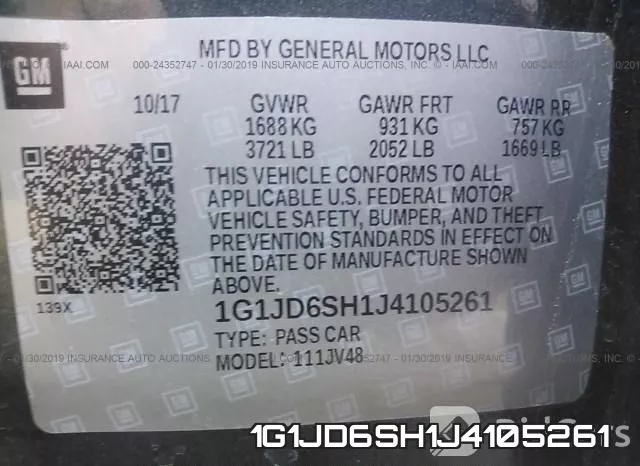 1G1JD6SH1J4105261 фото 10