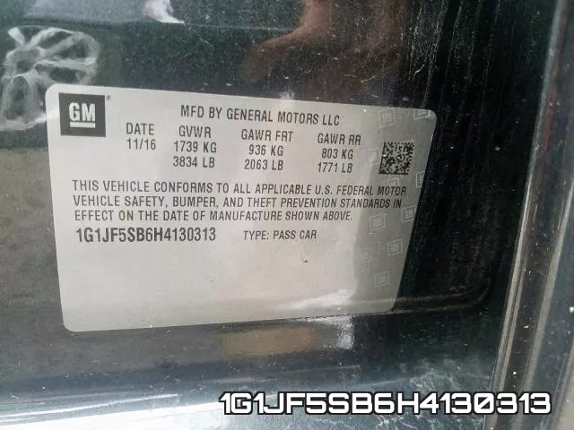 1G1JF5SB6H4130313 фото 2