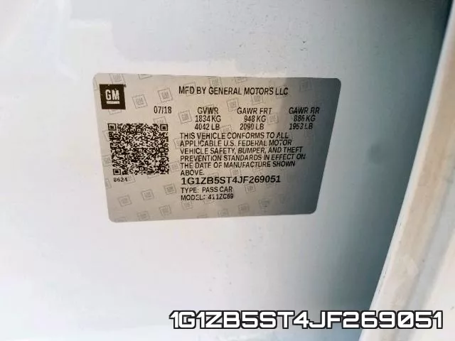 1G1ZB5ST4JF269051 фото 2