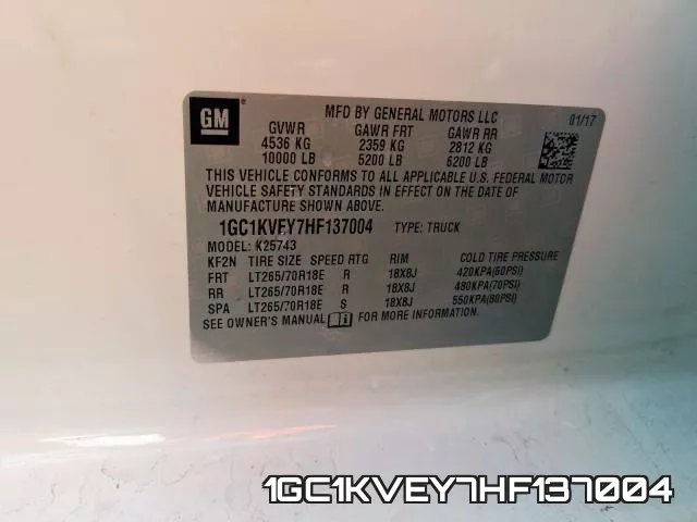 1GC1KVEY7HF137004 фото 2
