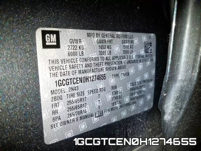 1GCGTCEN0H1274655 фото 2