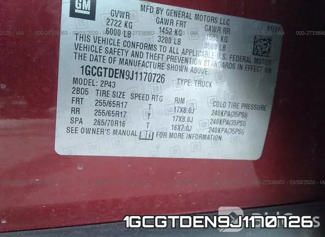 1GCGTDEN9J1170726 фото 10