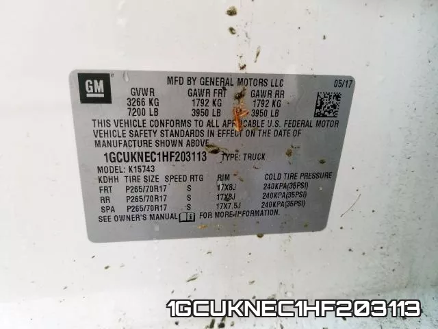 1GCUKNEC1HF203113 фото 2