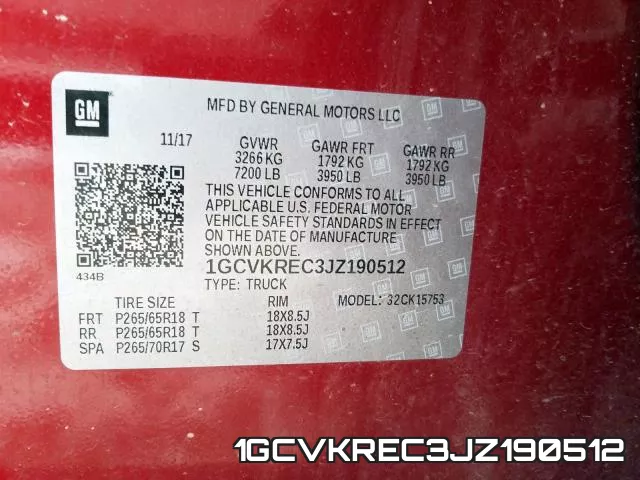 1GCVKREC3JZ190512 фото 2