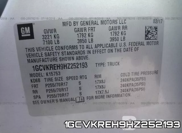 1GCVKREH9HZ252193 фото 10
