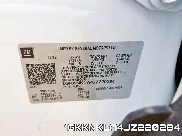 1GKKNKLA4JZ220284 фото 2