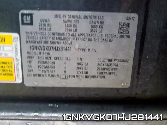 1GNKVGKD7HJ281441 фото 2
