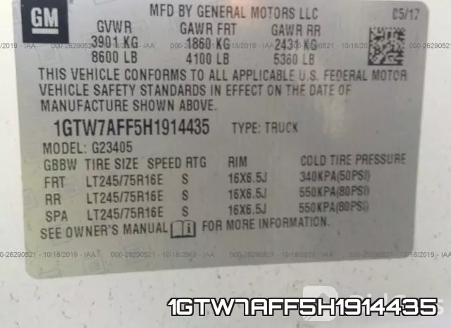 1GTW7AFF5H1914435 фото 10