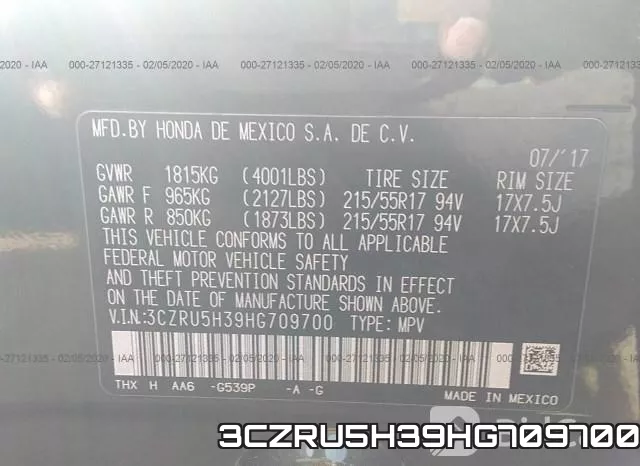 3CZRU5H39HG709700 фото 10