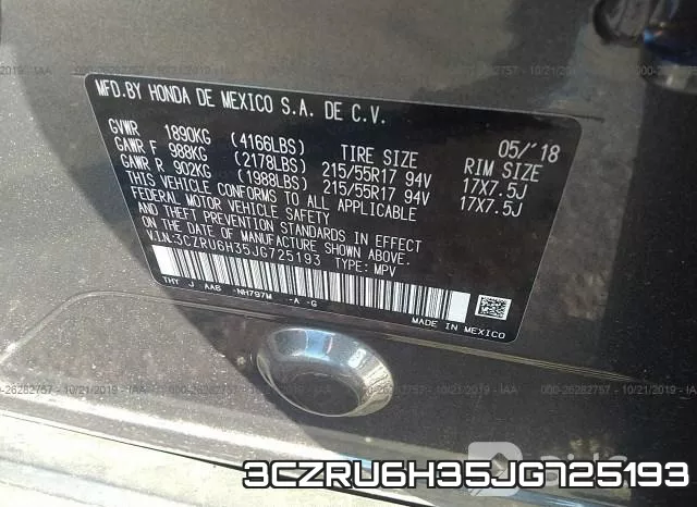 3CZRU6H35JG725193 фото 10