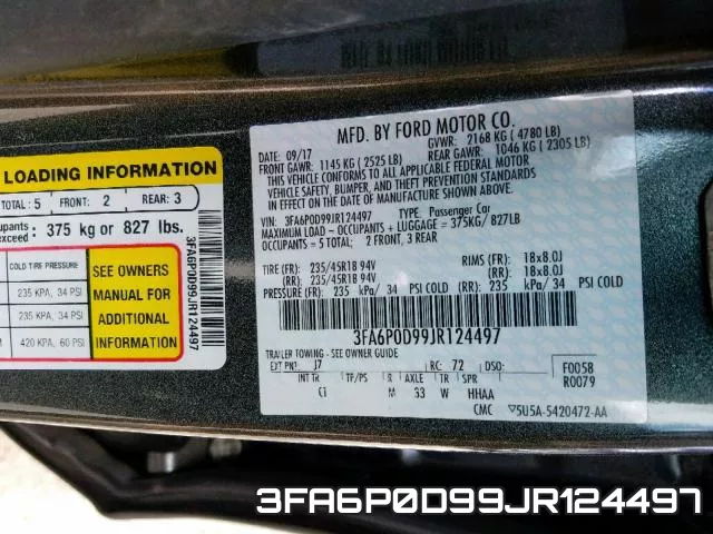 3FA6P0D99JR124497 фото 2