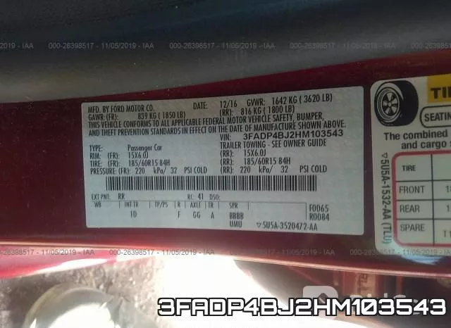 3FADP4BJ2HM103543 фото 10