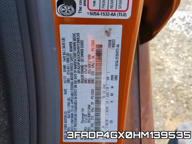 3FADP4GX0HM139535 фото 2