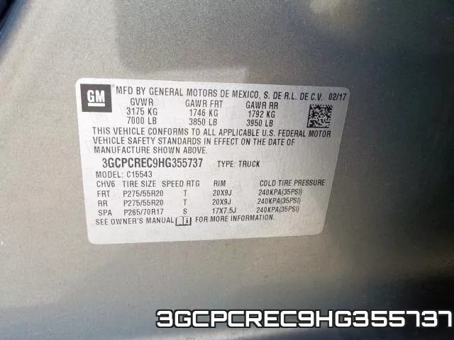 3GCPCREC9HG355737 фото 2
