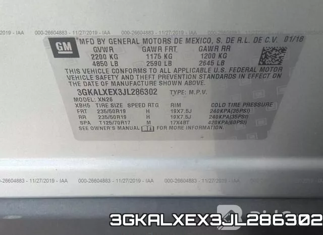 3GKALXEX3JL286302 фото 10