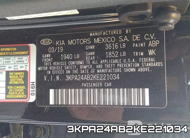 3KPA24AB2KE221034 фото 10