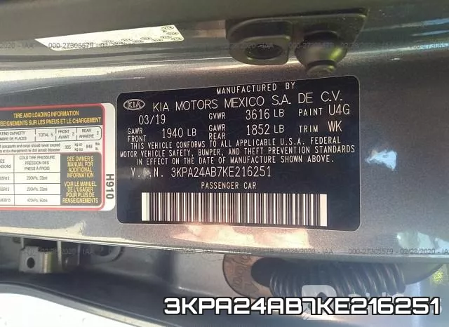 3KPA24AB7KE216251 фото 10
