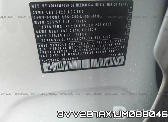 3VV2B7AX1JM088046 фото 10
