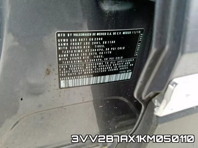 3VV2B7AX1KM050110 фото 2