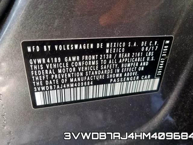 3VWDB7AJ4HM409684 фото 2