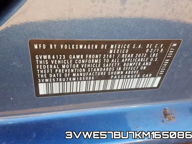 3VWE57BU7KM165086 фото 2