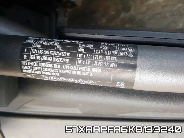 57XAAPFA6K8133240 фото 2