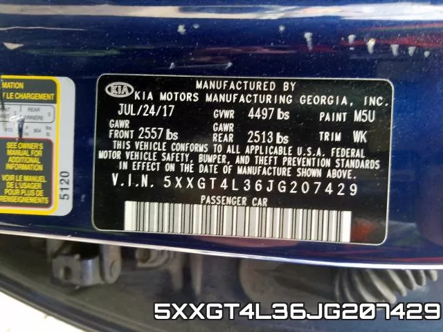 5XXGT4L36JG207429 фото 2